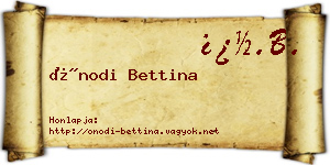 Ónodi Bettina névjegykártya
